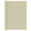 Image de Bussandri Exclusive - Écran balcon 120x500 cm tissu oxford terre cuite, couleur creme, Twee zetels