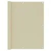 Image de Écran de balcon Crème 120x600 cm Tissu Oxford