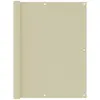 Image de vidaXL Écran de balcon Crème 120x600 cm Tissu Oxford