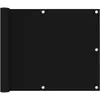 Image de vidaXL Écran de balcon Noir 75x600 cm Tissu Oxford