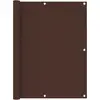 Image de vidaXL Écran de balcon Marron 120x500 cm Tissu Oxford