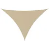Image de Red Cup Living vidaXL Voile d'ombrage en tissu Oxford triangulaire Beige 5 x 5 x 6 m