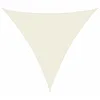 Image de Red Cup Living vidaXL Voile d'ombrage en tissu Oxford triangulaire Crème 6 x 6 x 6 m