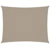 Image de Red Cup Living vidaXL Voile d'ombrage rectangulaire en tissu Oxford Taupe 3 x 4,5 m