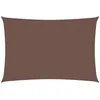 Image de vidaXL Voile de Parasol Voile d'Ombrage Ecran Solaire de Jardin Store de Patio Terrasse Balcon Extérieur Tissu Oxford Rectangulaire 3x5 m Marron
