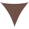 Image de Red Cup Living vidaXL Voile d'ombrage en tissu Oxford triangulaire 3,6 x 3,6 x 3,6 m Marron