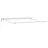 Image de vidaXL Cadre d'auvent Blanc 350 x 250 cm Aluminium, Structure en Aluminium pour abri extérieur, Cadre Moderne de pergola, Couverture Durable avec auvent rétractable
