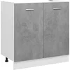 Image de vidaXL Armoire de Plancher d'évier Gris béton 80x46x81,5 cm Aggloméré