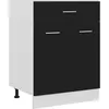 Image de vidaXL Armoire à tiroirs "Lyon" Noir 60 x 46 x 81,5 cm Bois d'ingénierie