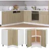 Image de vidaXL Armoire d'angle basse "Lyon" Chêne Sonoma 75,5 x 75,5 x 81,5 cm Bois d'ingénierie