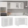 Image de vidaXL Vitrine suspendue "Lyon" Blanc 80 x 31 x 60 cm Bois d'ingénierie
