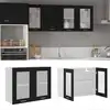 Image de vidaXL Vitrine suspendue "Lyon" Noir 80 x 31 x 60 cm Bois d'ingénierie