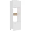 Image de vidaXL Armoire à Micro Ondes Blanc 60x57x207 cm Bois d'ingénierie