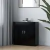 Image de vidaXL Bibliothèque Noir 82,5x30,5x80 cm Bois d'ingénierie