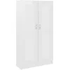 Image de vidaXL Bibliothèque, Meuble de Rangement avec Compartiment, Armoire à Livres Salon Salle de Séjour Intérieur, Blanc Brillant Bois d’Ingénierie