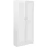 Image de vidaXL Bibliothèque, Meuble de Rangement avec Compartiment, Armoire à Livres Salon Salle de Séjour Intérieur, Blanc Brillant Bois d’Ingénierie