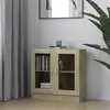 Image de vidaXL Armoire à vitrine Chêne sonoma 82,5x30,5x80cm Bois d'ingénierie
