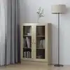 Image de vidaXL Armoire à vitrine Chêne sonoma 82,5x30,5x115 cm Bois ingénierie