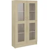 Image de Armoire à vitrine Chêne sonoma 82,5x30,5x150 cm Bois ingénierie