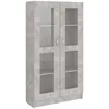 Image de Armoire à vitrine Gris béton 82,5x30,5x150 cm Bois d ingénierie