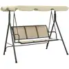 Image de vidaXL Balancelle de jardin avec baldaquin Anthracite et sable