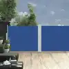 Image de vidaXL Auvent latéral rétractable de patio 140x1200 cm Bleu