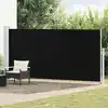 Image de vidaXL Auvent latéral rétractable de patio 180x500 cm Noir