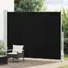 Image de vidaXL Auvent latéral rétractable de patio 220x300 cm Noir