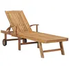 Image de vidaXL Chaise longue Bois de teck solide