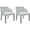 Image de vidaXL Chaises à manger avec coussins lot de 2 gris rotin naturel