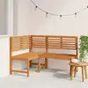 Image de vidaXL Banc d'angle de jardin 140 cm Bois solide d'acacia