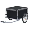 Image de vidaXL Remorque de Vélo, Chariot de Transport, Remorque de Bicyclette, Chariot à Vélo, Remorque à Bagages Extérieur, Noir et Gris 65 kg