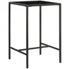 Image de vidaXL Table de bar de jardin Marron 70x70x110 cm Résine tressée verre