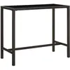 Image de vidaXL Table de bar de jardin Marron 130x60x110cm Résine tressée verre