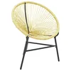 Image de vidaXL Chaise de Jardin Acapulco Siège de Patio Chaise de Terrasse Siège d'Extérieur Cour Résine Tressée Beige