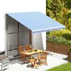 Image de vidaXL Tissu de remplacement pour auvent Bleu et blanc 4x3,5 m