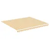Image de Tissu de remplacement pour auvent Jaune et blanc 4x3,5 m