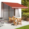 Image de vidaXL Tissu de remplacement pour auvent Orange et marron 4x3,5 m