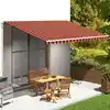 Image de vidaXL Tissu de remplacement pour auvent Orange et marron 5x3,5 m