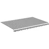 Image de Tissu de remplacement pour auvent Anthracite et blanc 4,5x3 m
