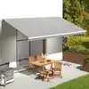Image de vidaXL Tissu de remplacement pour auvent Anthracite et blanc 6x3 m