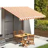 Image de vidaXL Tissu de remplacement pour auvent Jaune et orange 4x3,5 m
