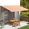 Image de vidaXL Tissu de remplacement pour auvent Jaune et orange 5x3 m