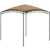 Image de vidaXL Belvédère Tonnelle de Jardin Chapiteau de Terrasse Pavillon de Patio Tente de Réception Extérieur 3x3x2,65 m Taupe 180 g/m²