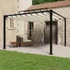 Image de vidaXL Tonnelle avec toit à persienne 3x3 m Crème Tissu et aluminium