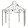 Image de Pavillon de jardin Marron antique 400x258x378 cm Fer