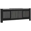 Image de Cache radiateur MDF Noir 205 cm
