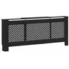 Image de vidaXL Cache-radiateur, Couvercle de Radiateur, Housse de Radiateur Salon Chambre Salle de Séjour Maison Intérieur, MDF Noir 205 cm