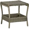 Image de vidaXL Table de jardin Marron 45x45x46,5 cm Résine tressée