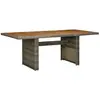 Image de vidaXL Table de jardin Marron Résine tressée et bois d'acacia massif